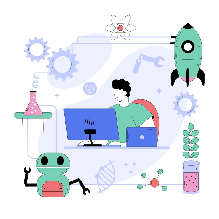 무료 Vector 손으로 그린 혁신적인 아이디어 개념