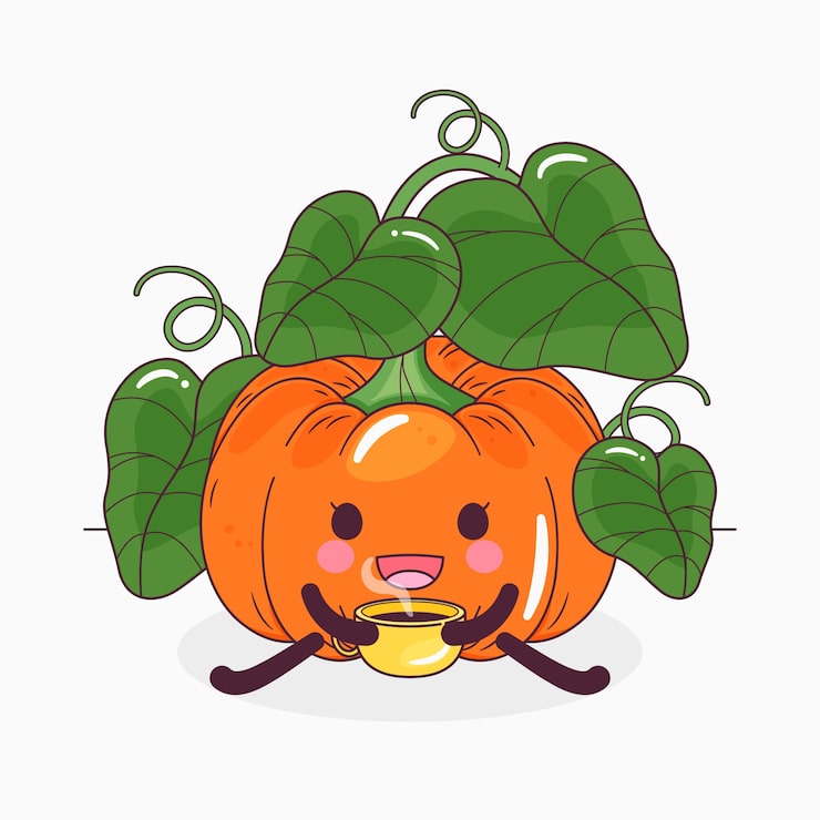 免費 Vector 手繪的南瓜卡通插圖