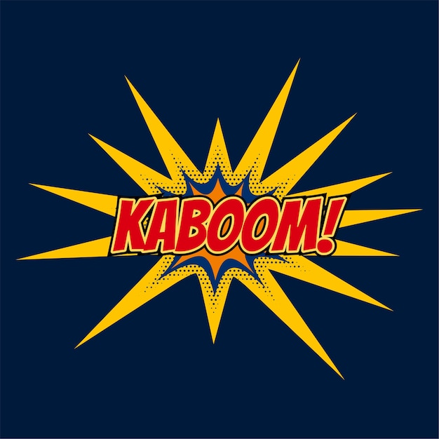 免费Vector 漫画风格中的 kaboom 聊天气泡表达