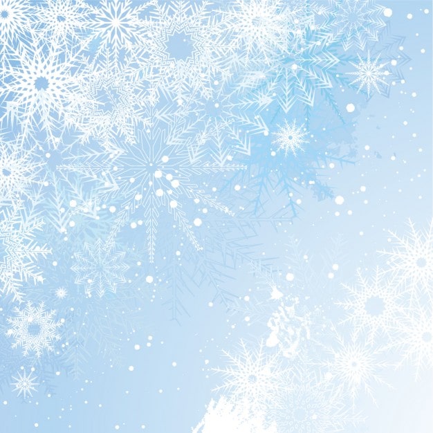 無料Vector snoeflakesとライトブルークリスマスの背景