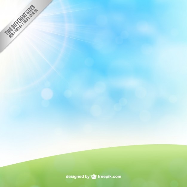 無料Vector 牧草地と空の背景