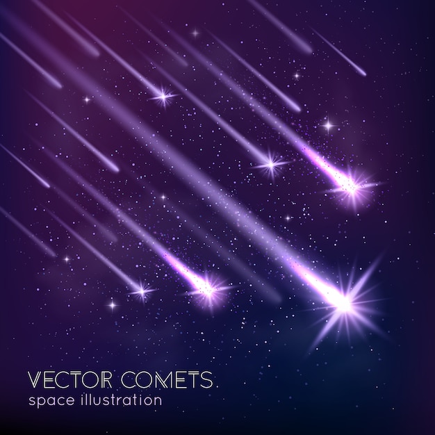 無料Vector 流星群の背景