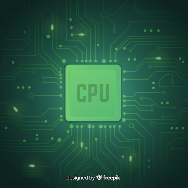 무료 Vector 그라데이션 스타일로 현대 cpu 배경