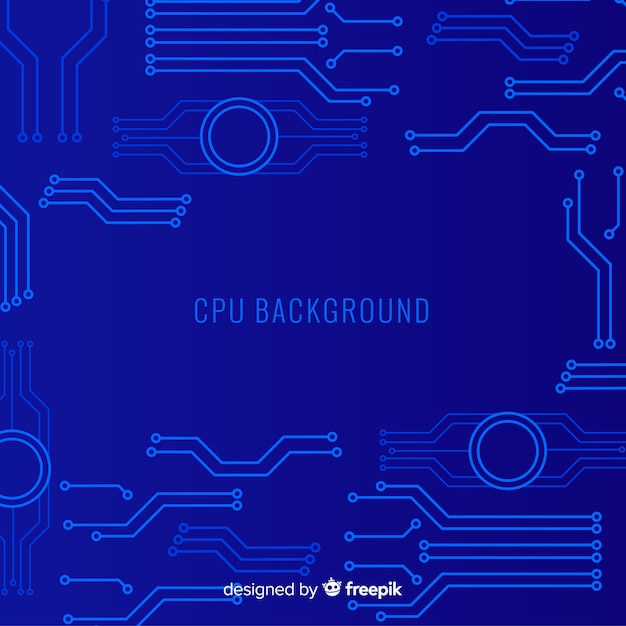 무료 Vector 그라데이션 스타일로 현대 cpu 배경