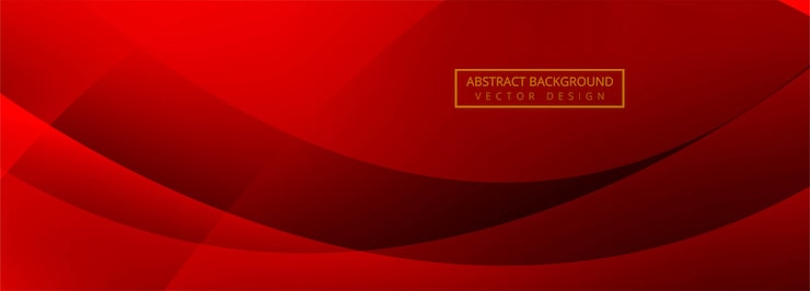 免费Vector 现代波浪横幅红色背景