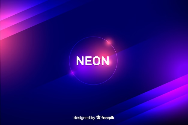 무료 Vector 네온 조명 기술 배경