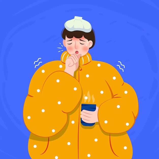免费Vector 感冒的人的概念