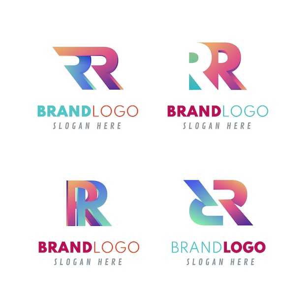 무료 Vector 전문 rr 로고 템플릿