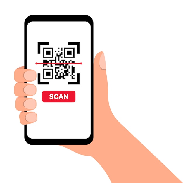 무료 Vector qr 코드 스캔 휴대전화