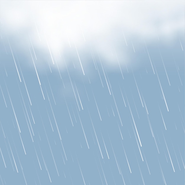 ฟรี Vector พื้นหลังเมฆสมจริงพร้อมฝนตก
