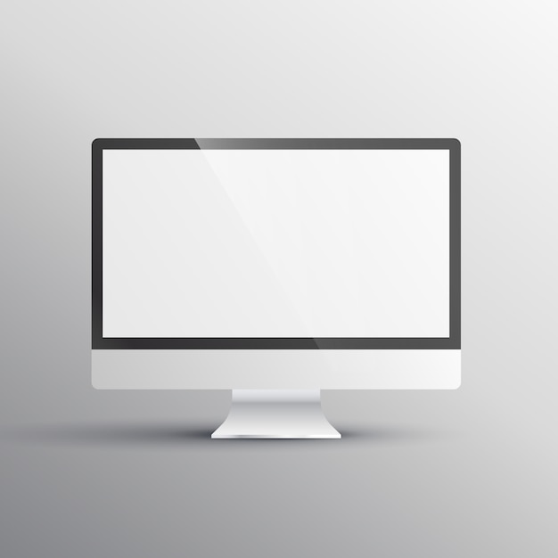 無料Vector 現実的なコンピュータモックアップテンプレート