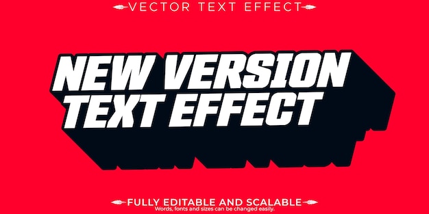 무료 Vector 레트로 스티커 텍스트 효과 편집 가능한 70년대 및 80년대 텍스트 스타일
