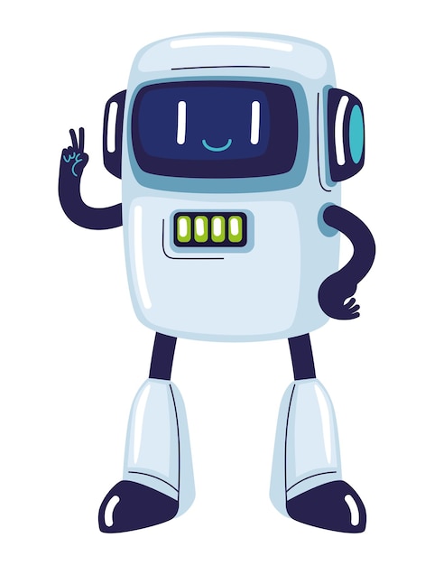 ฟรี Vector ไอคอนตัวละครเทคโนโลยีหุ่นยนต์ ai