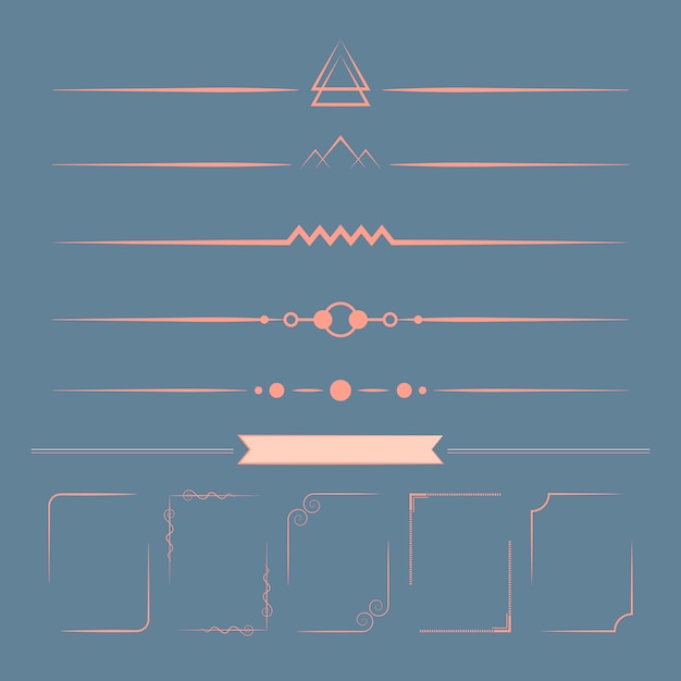 무료 Vector 디자인 요소 벡터의 집합