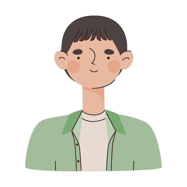 무료 Vector 미소 짓는 남자 디자인