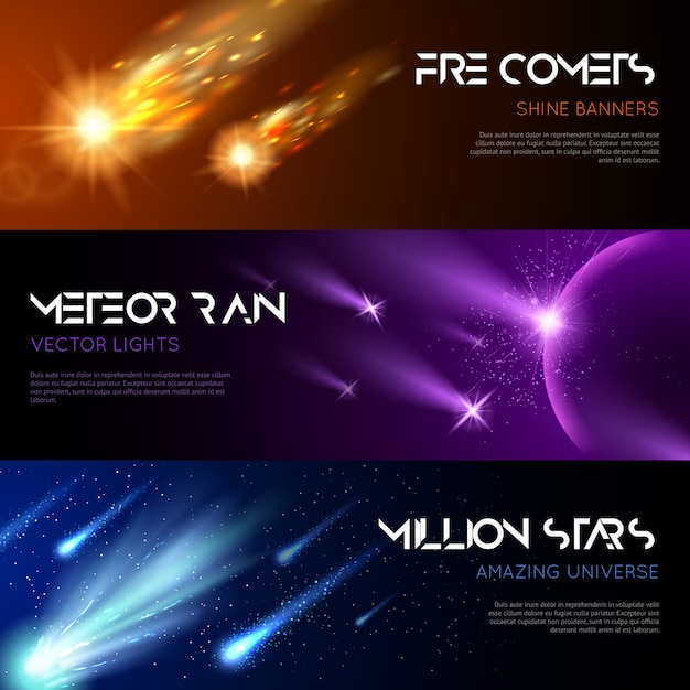 無料Vector スペース水平バナー