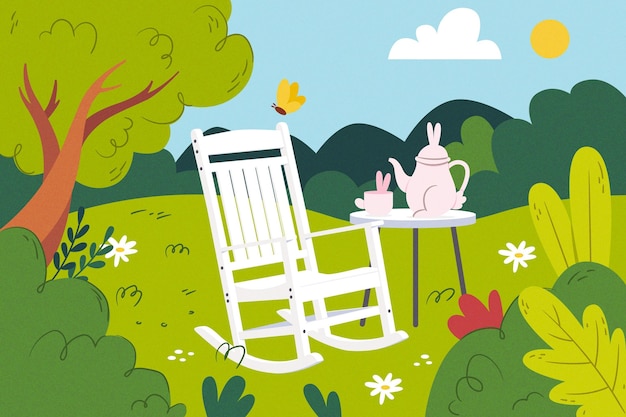 無料Vector 春の風景