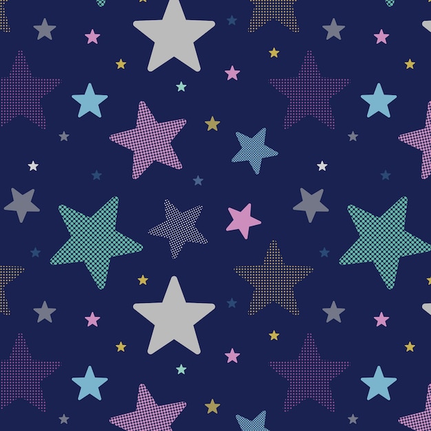 무료 Vector 스타 패턴 일러스트레이션 디자인