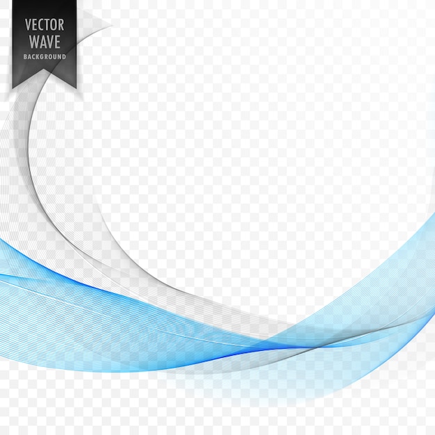 無料Vector スタイリッシュな青い波の形の背景