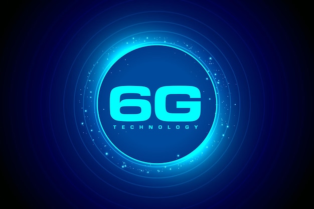 무료 Vector 초고속 6g 디지털 네트워크 기술 배경