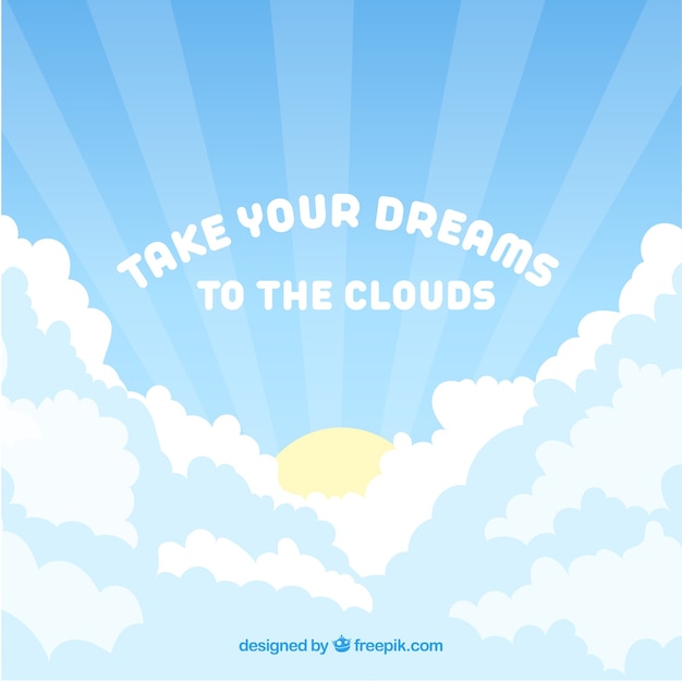 無料Vector あなたの夢を雲に