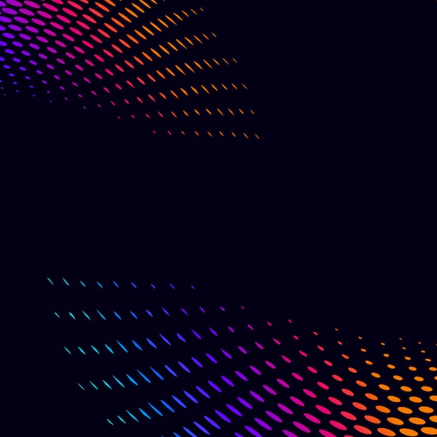 無料Vector 黒背景ベクトルで鮮やかなハーフトーン