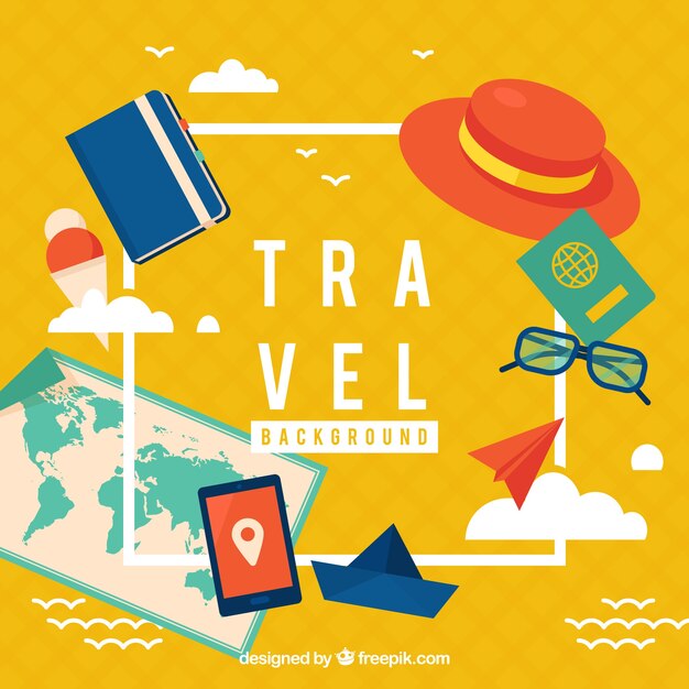 無料Vector 黄色の休暇の要素の背景