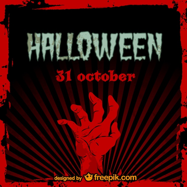 無料Vector ゾンビhallowen市販のカード