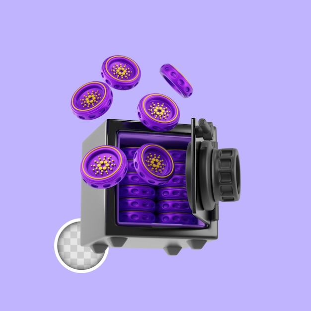 Kostenlose PSD 3d-darstellung cardano bank oder lagerung