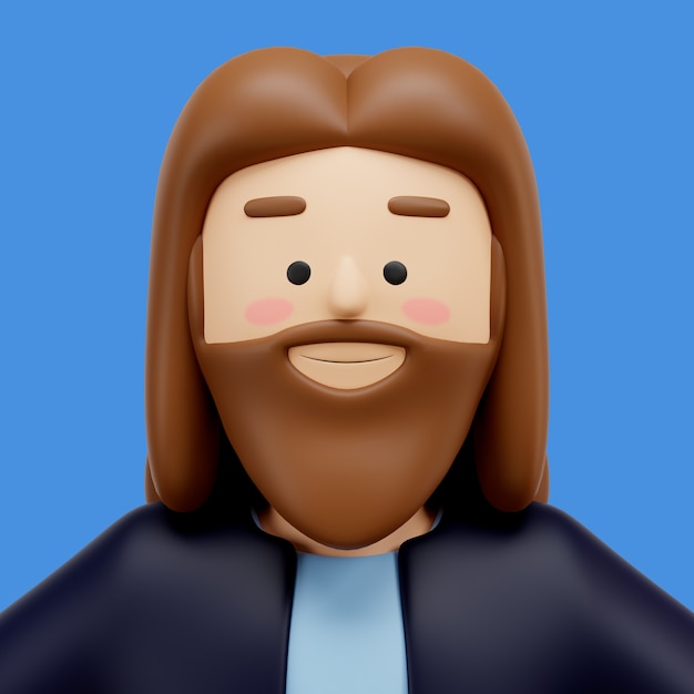 Kostenlose PSD 3d-darstellung eines avatars
