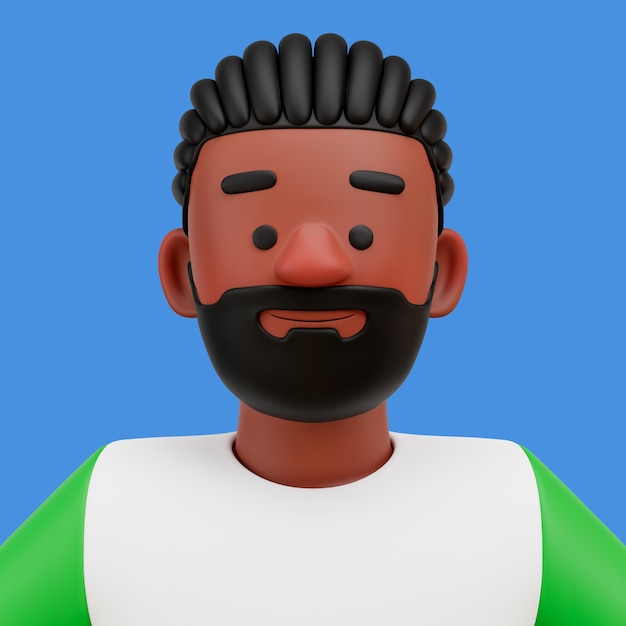 Kostenlose PSD 3d-darstellung eines avatars