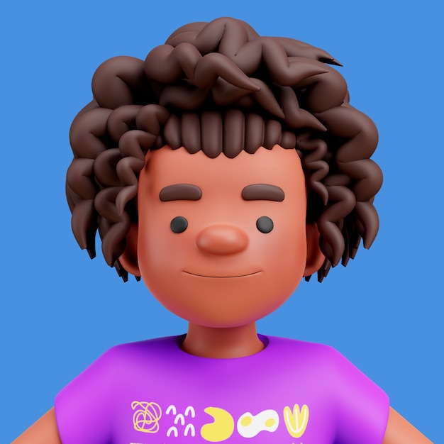 Kostenlose PSD 3d-darstellung eines avatars