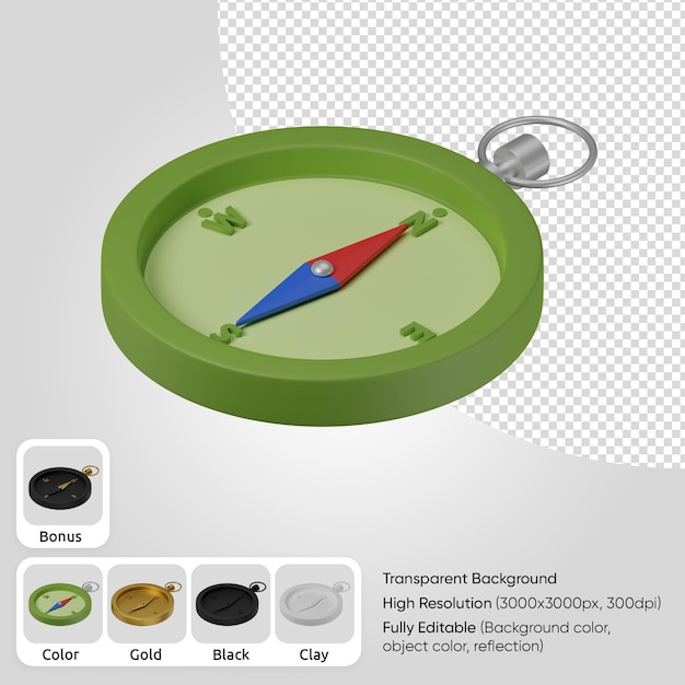 Kostenlose PSD 3d-kompass