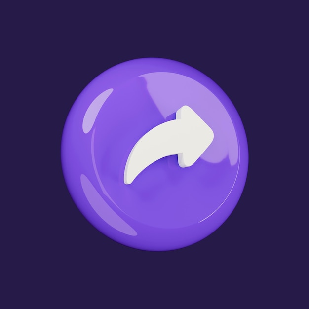 Kostenlose PSD 3d lila teilen-button-symbol