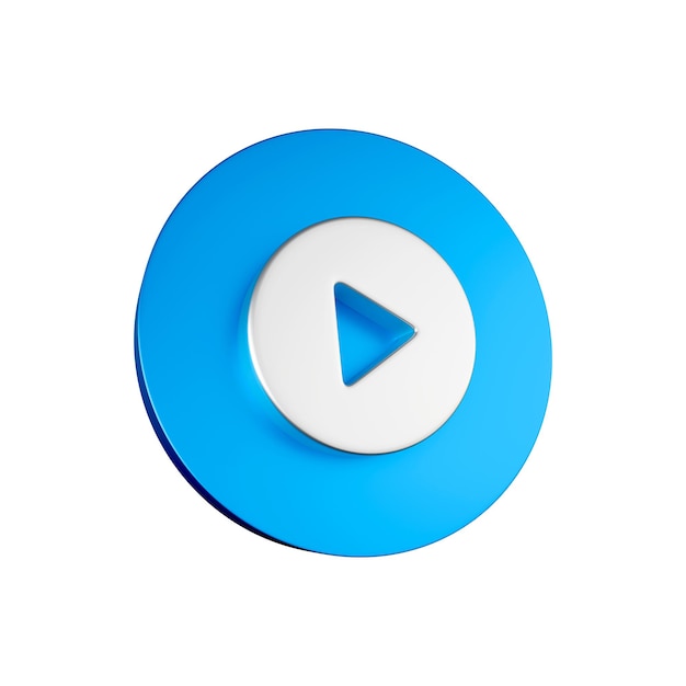 Kostenlose PSD 3d-rendered-play-knopf-symbol