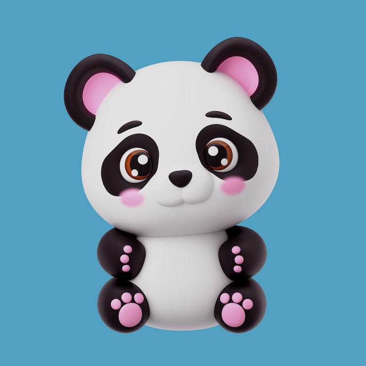 Kostenlose PSD 3d-rendering des kawaii-tier-symbols