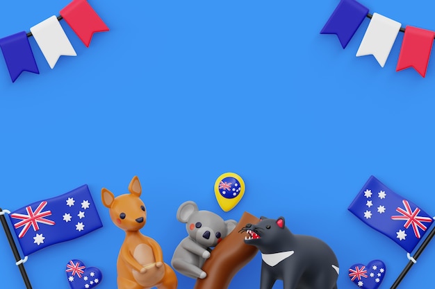 Kostenlose PSD australien tag hintergrund