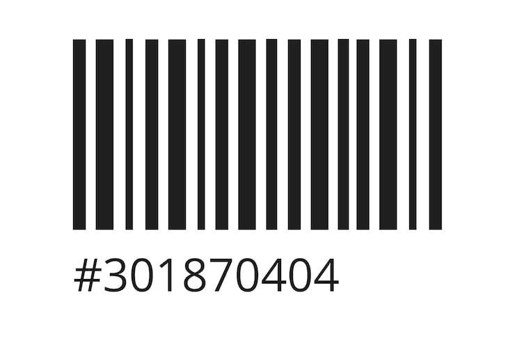 Kostenlose PSD barcode-illustration isoliert