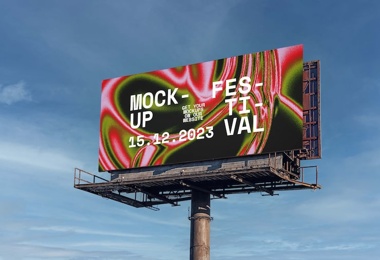 Kostenlose PSD billboard-straßenmodell