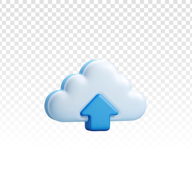 Kostenlose PSD cloud-upload-symbol 3d-render