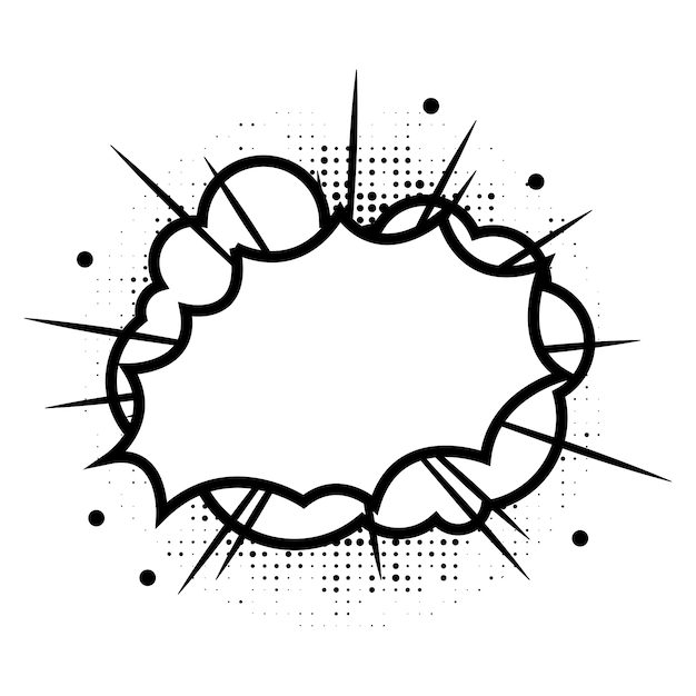 Kostenlose PSD comic-bubbles-element isoliert