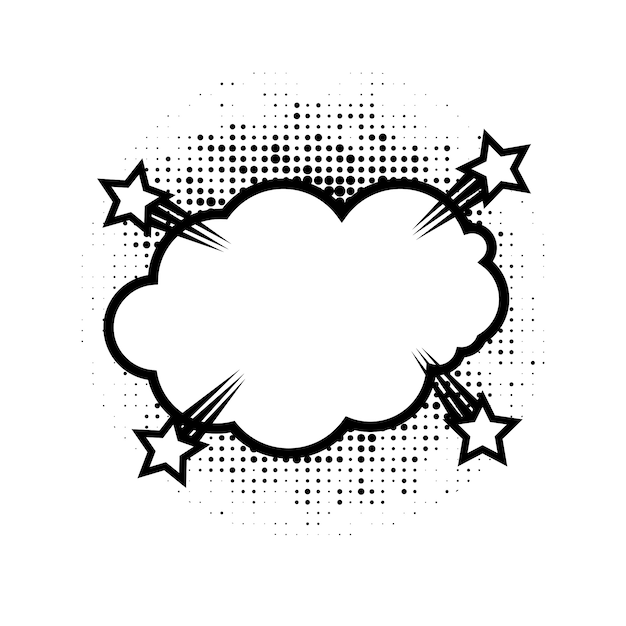 Kostenlose PSD comic-bubbles-element isoliert