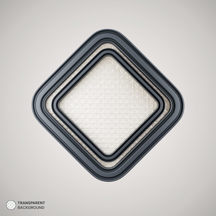 Kostenlose PSD coupon-symbol in schwarzer schleifenform isoliert 3d-render-illustration
