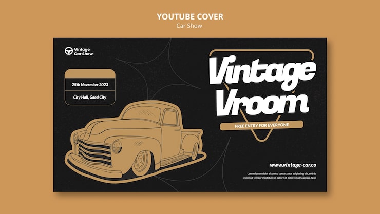 Kostenlose PSD design einer autoshow-vorlage