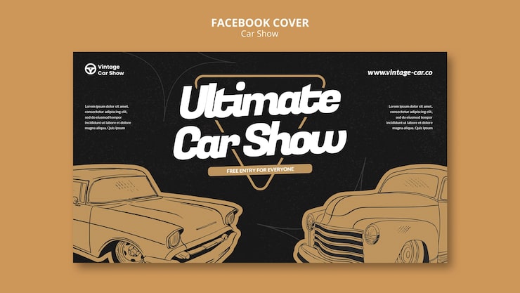 Kostenlose PSD design einer autoshow-vorlage