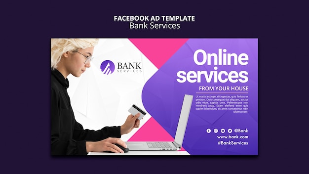 Kostenlose PSD gradient bank service facebook-vorlage