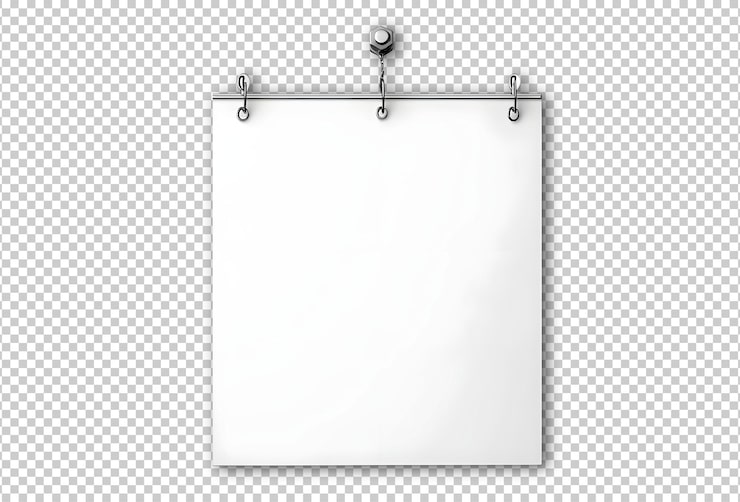 Kostenlose PSD hängender leerer kalender