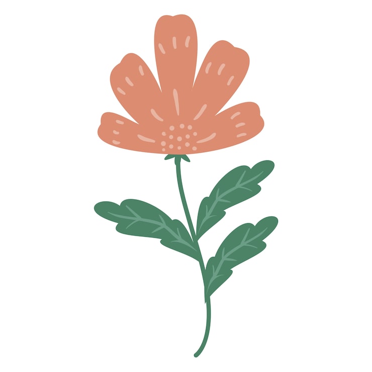 Kostenlose PSD handgezeichnete blumenzeichnung