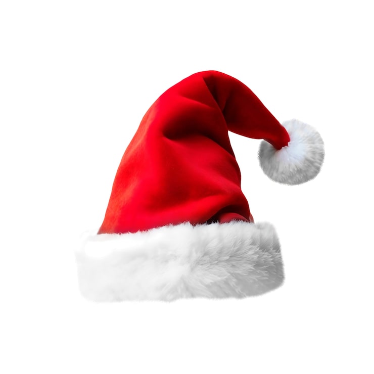 Kostenlose PSD isolierter weihnachtsmannshut