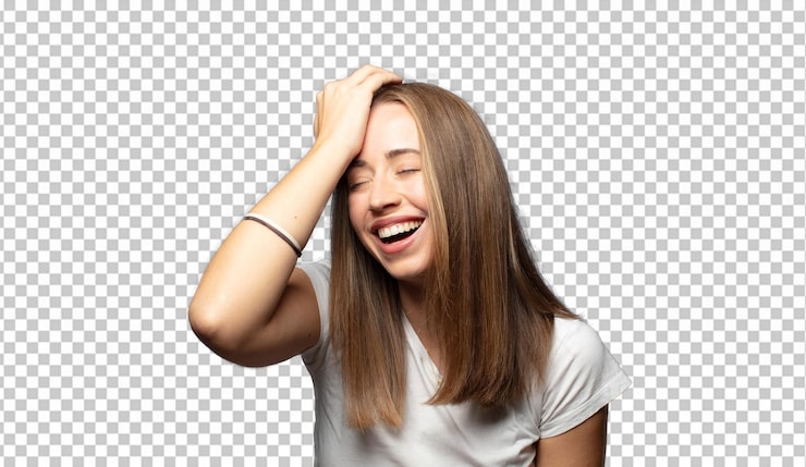 Kostenlose PSD lachen und auf die stirn klatschen, als würde er sagen: dau, ich habe es vergessen oder das war ein dummer fehler